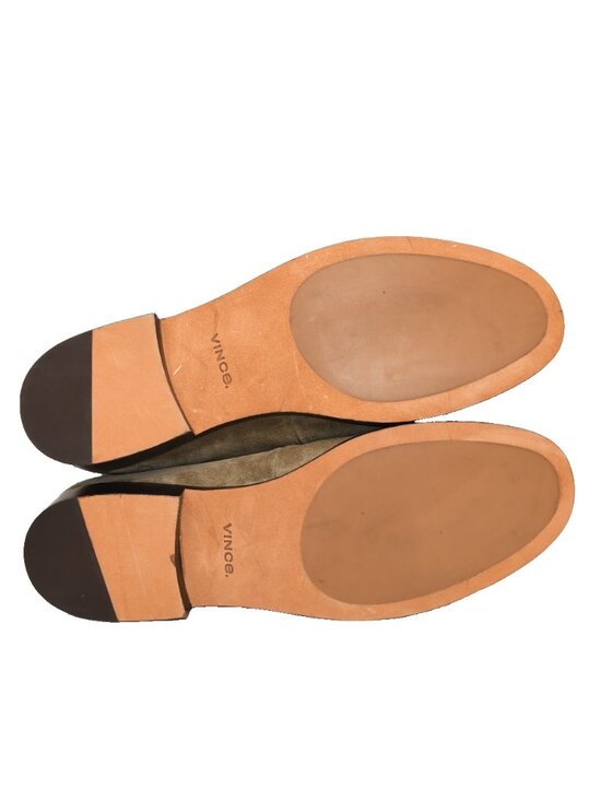 New! Vince Men\'s Montebello Suede Penny Loafers Flint Brown 12M US DD533